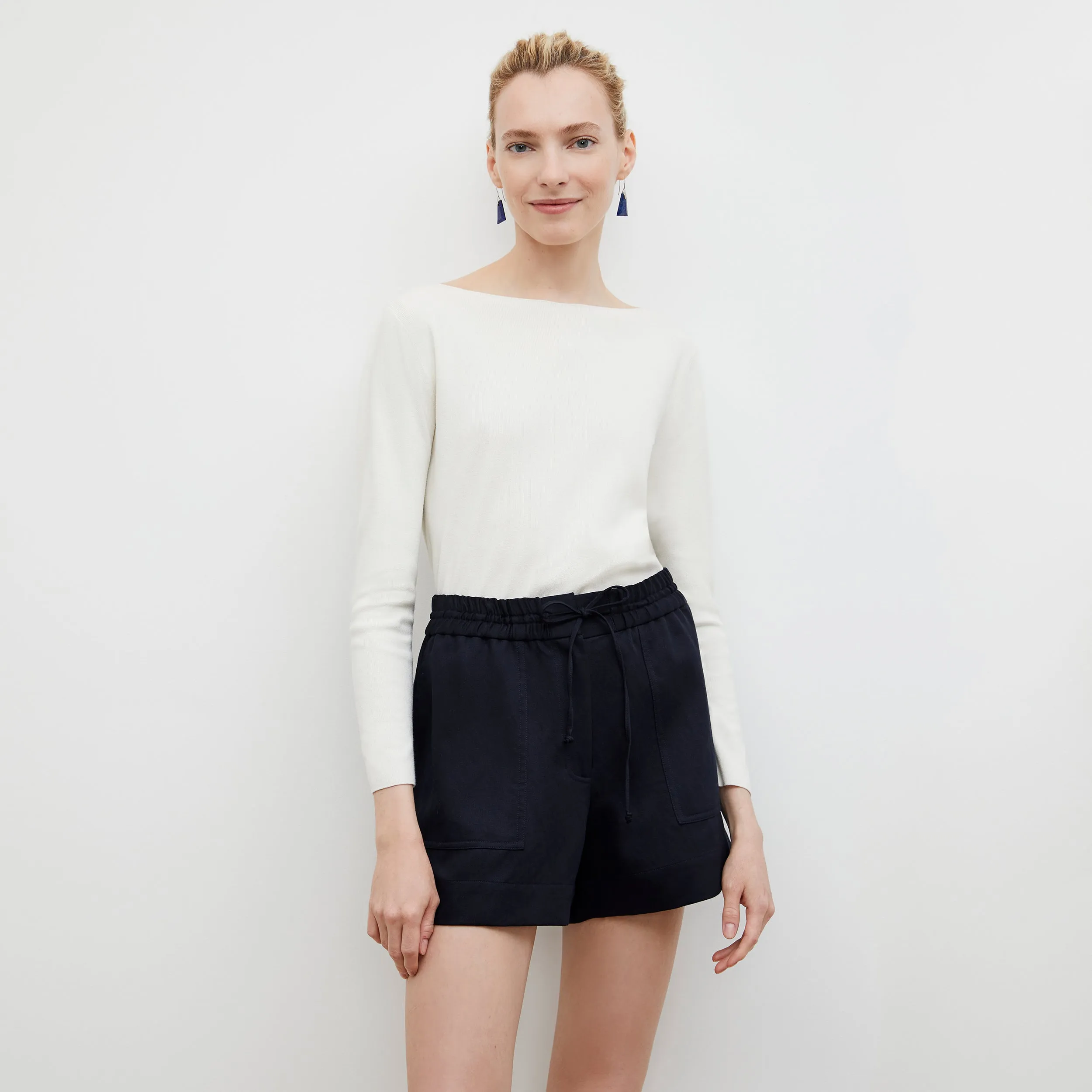 Reinforced Seam Technique Bamboo Charcoal Blend Adina Short - Everyday Twill :: Night