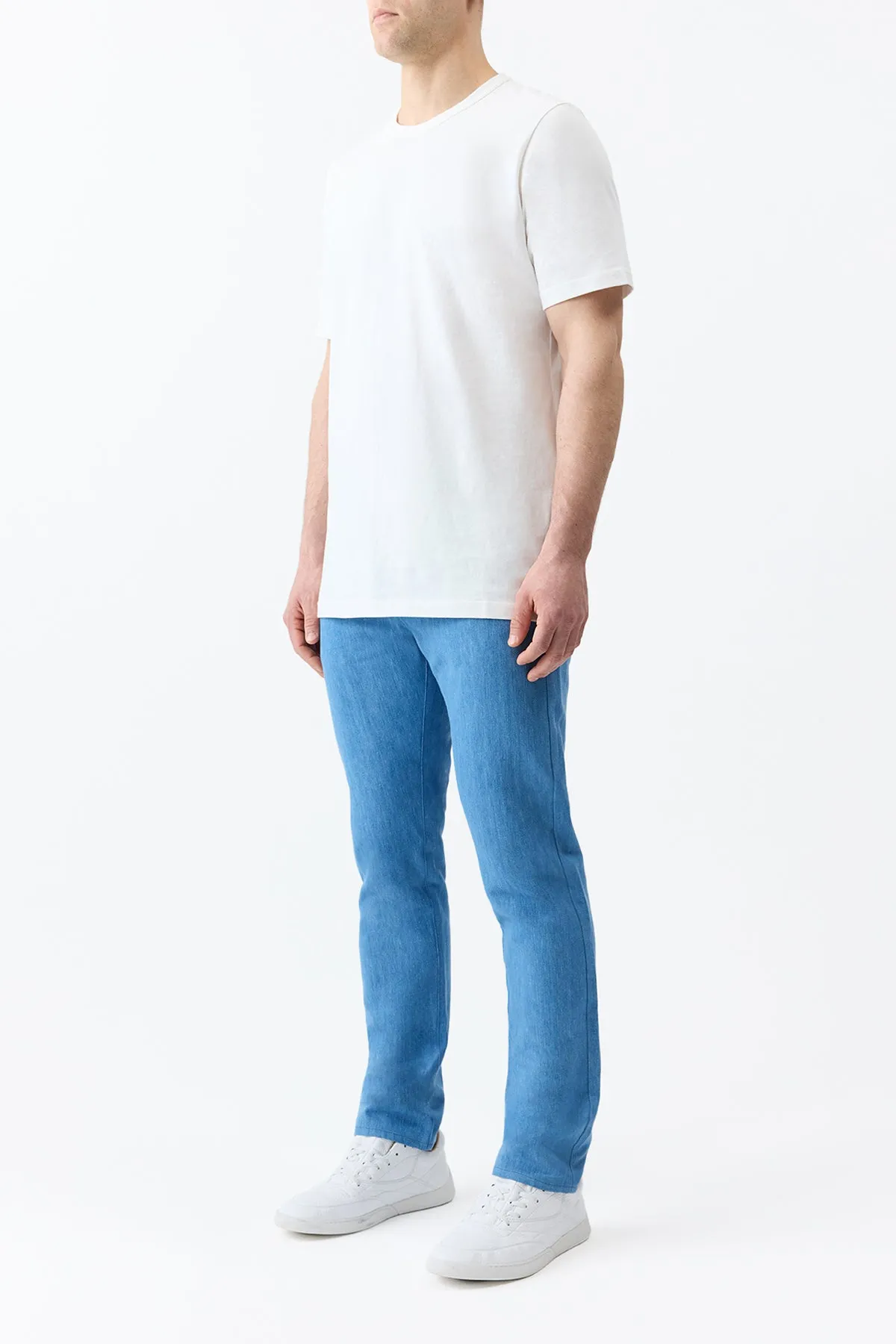 MidweightJersey Cozy Sweatshirt Bandeira T-shirt in White Organic Cotton