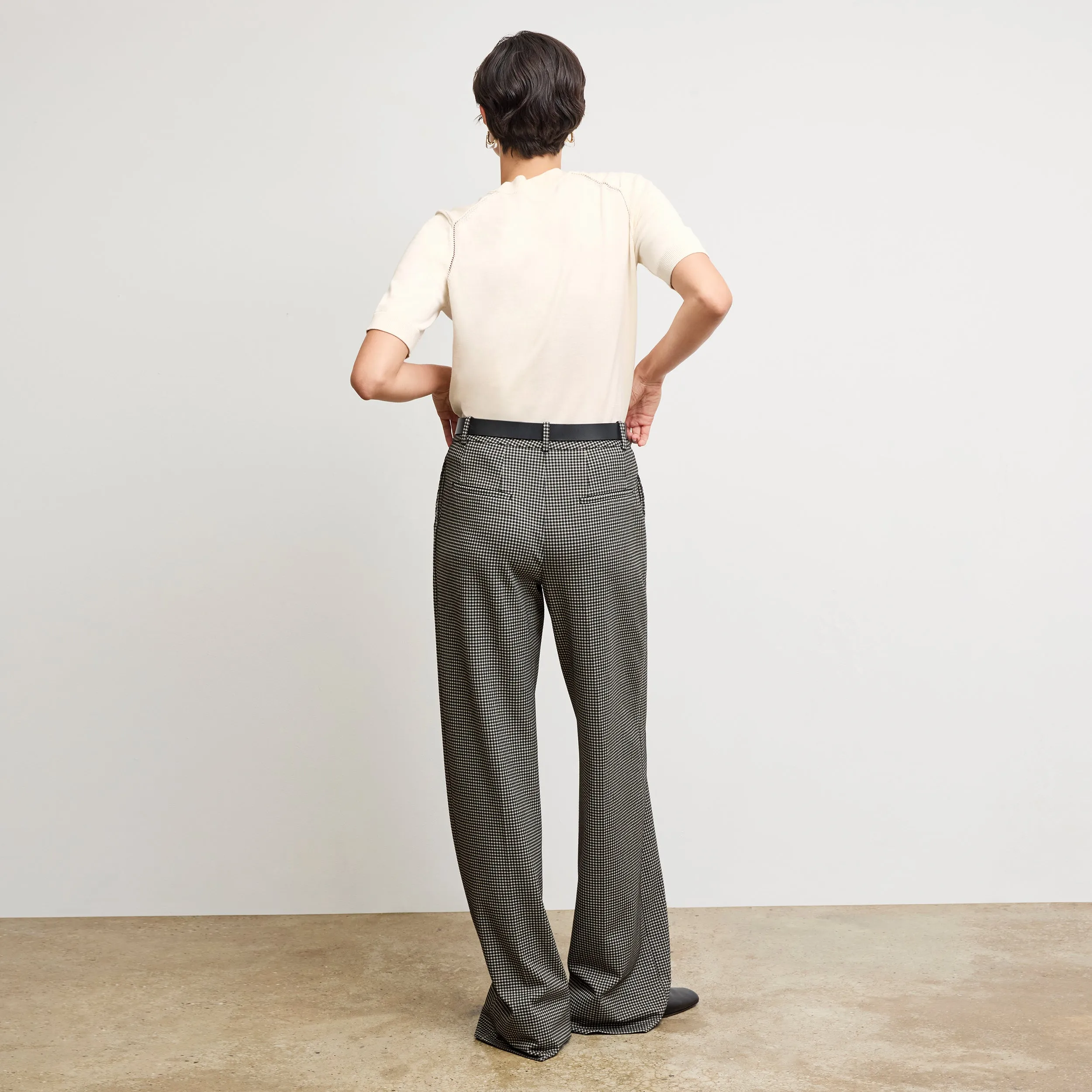 Compact TravelFriendly Design Becca Pointelle Tee - Cotton Silk Knit :: Ivory