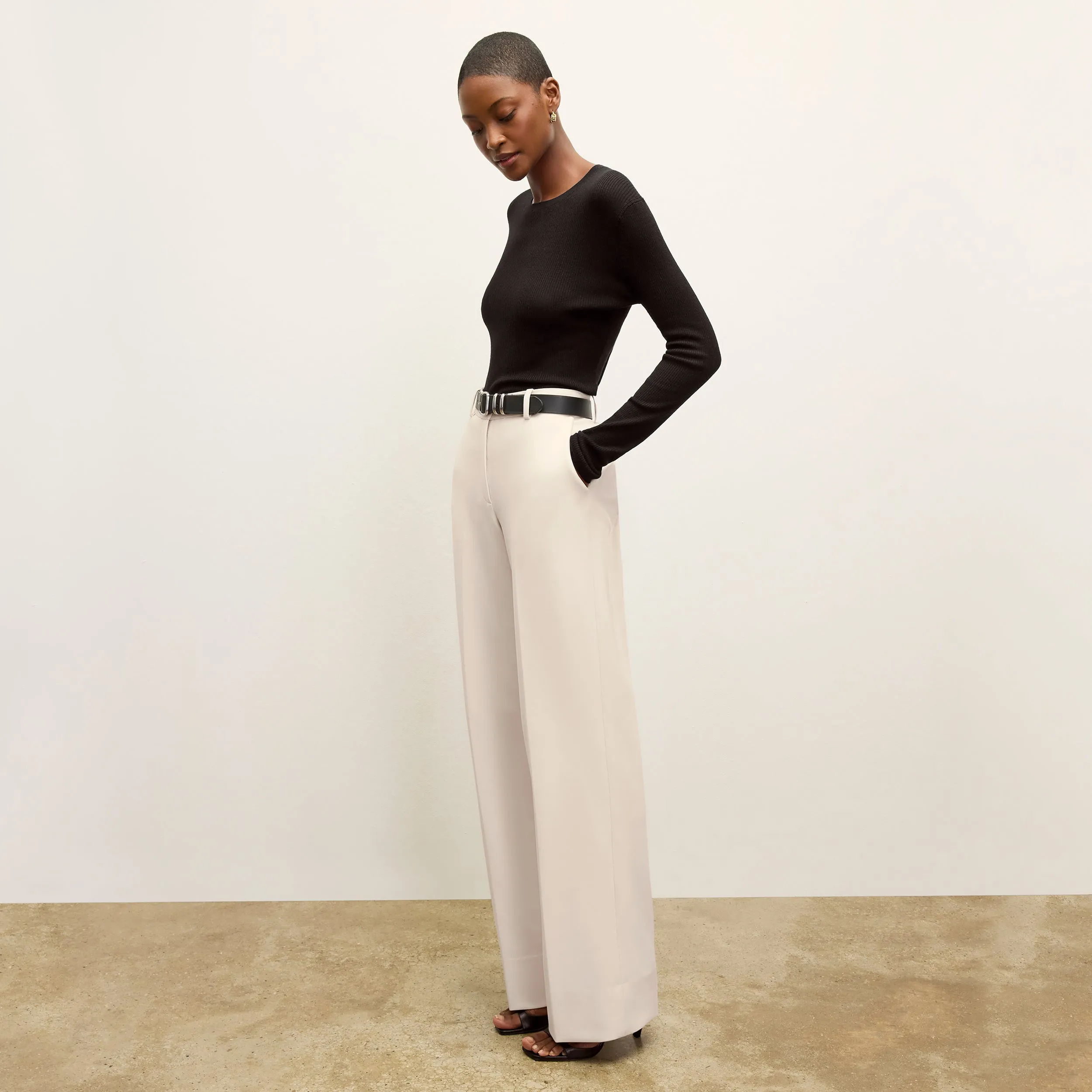 Beck Sweater - Ribbed Merino  :: Black LayeringFriendly Weight