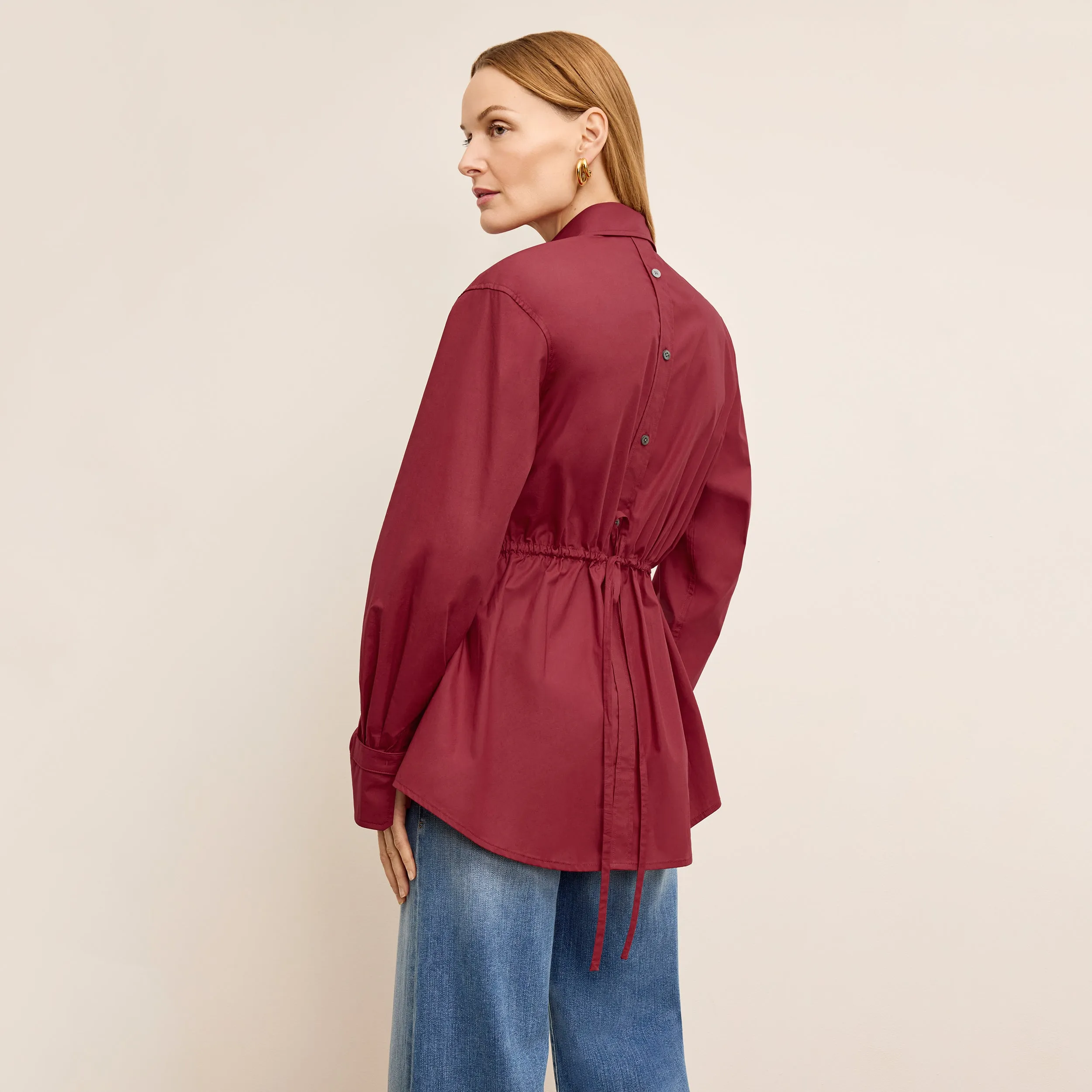 Casual Style Slim Silhouette Bentley Al Fresco Shirt - Cotton Poplin :: Cinnabar