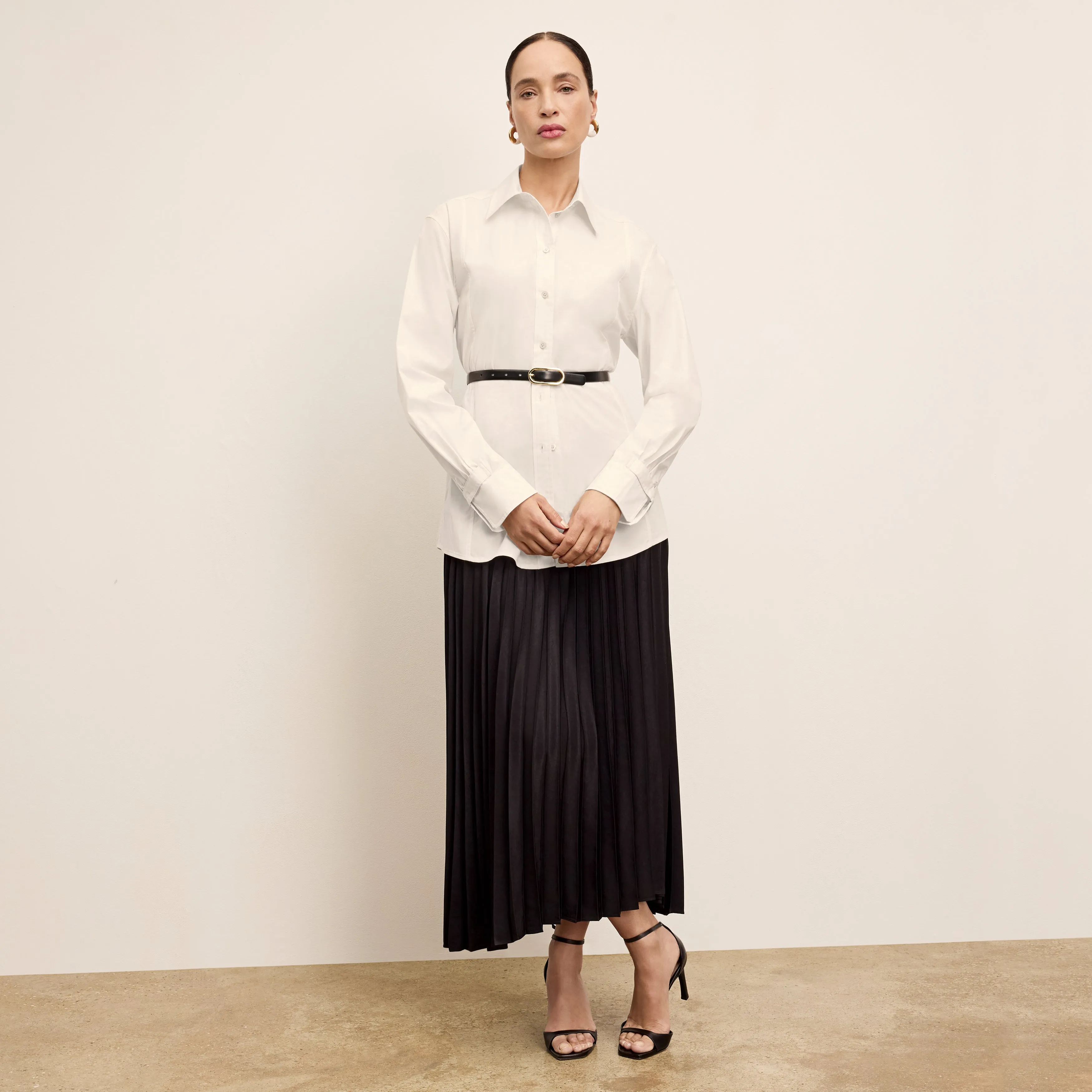 High Collar Design Bentley Al Fresco Shirt - Cotton Poplin :: Eggshell