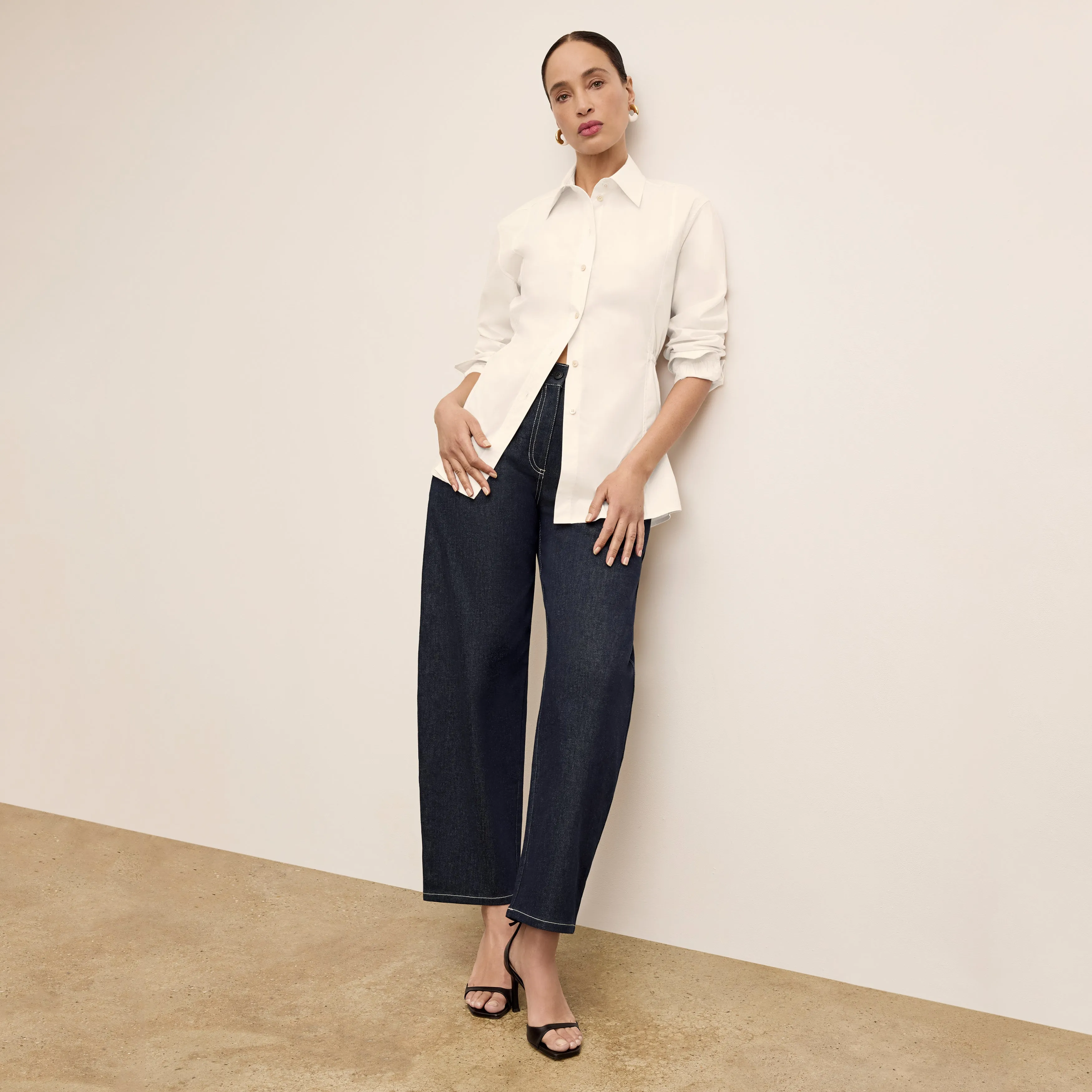 Bentley Al Fresco Shirt - Cotton Poplin :: Eggshell Tear Resistant FlexibleCuff