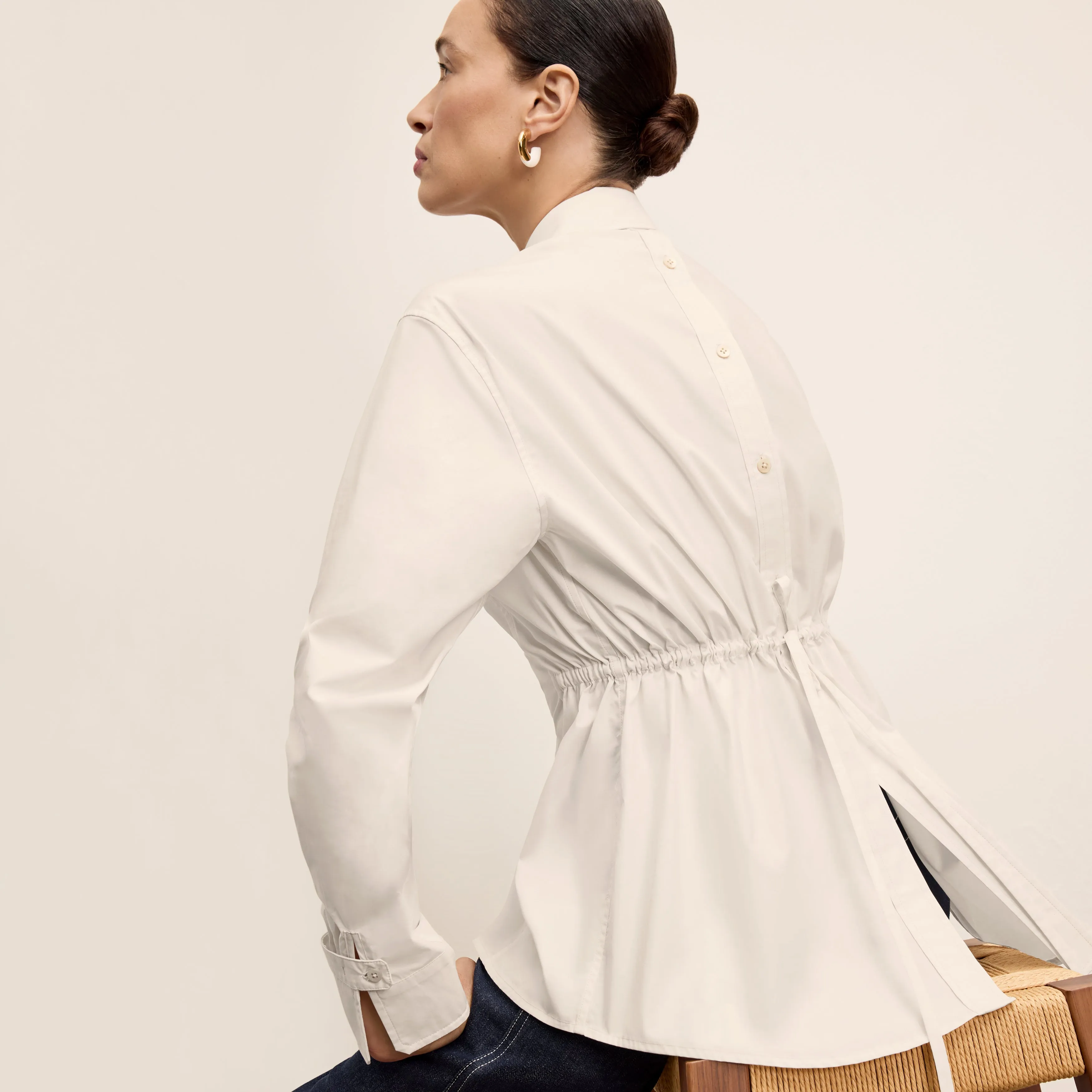 MultiPocket Bentley Al Fresco Shirt - Cotton Poplin :: Eggshell