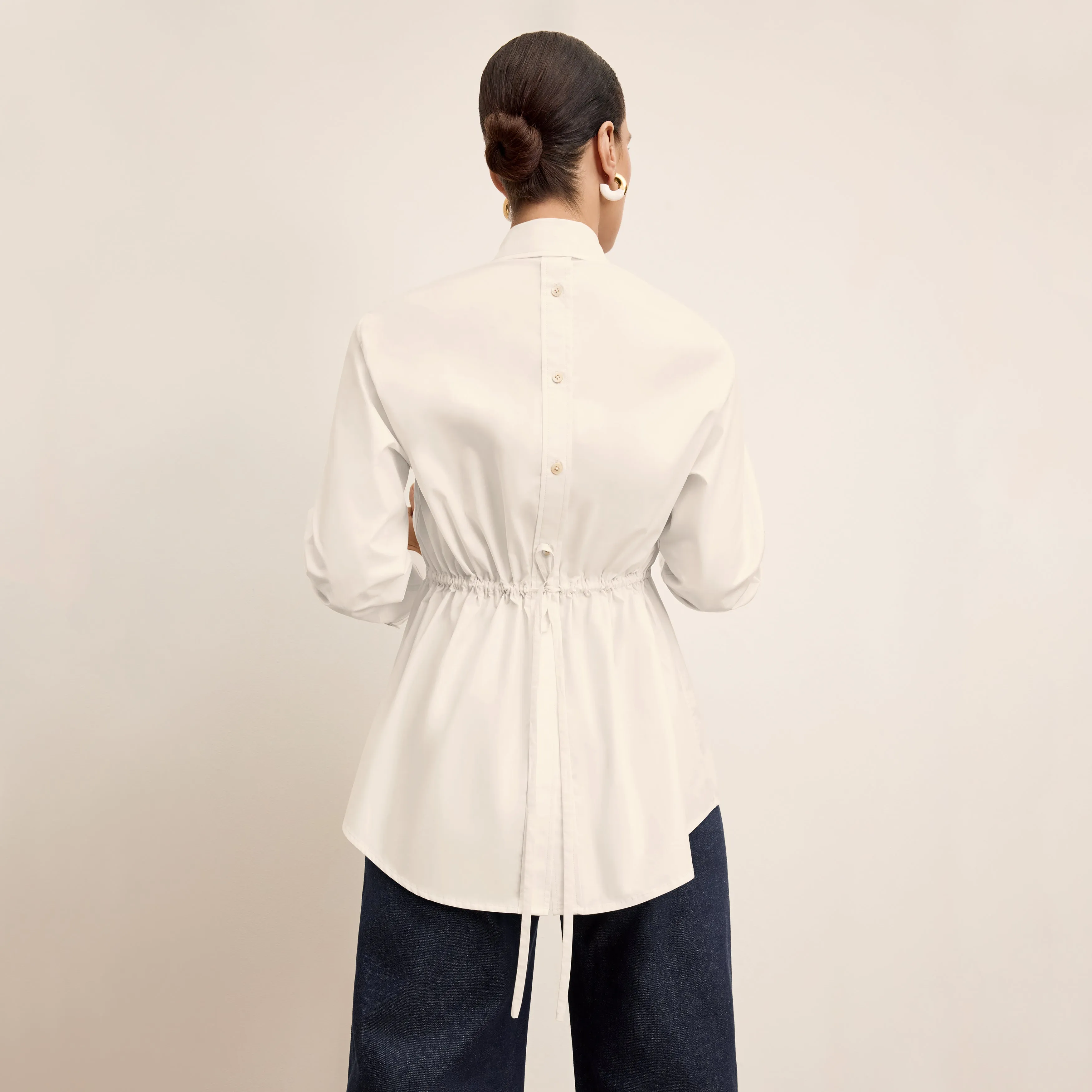 Bentley Al Fresco Shirt - Cotton Poplin :: Eggshell AntiSnagYarnProcessing