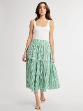 Betty Skirt in Kelly Stripe Detachable Tie