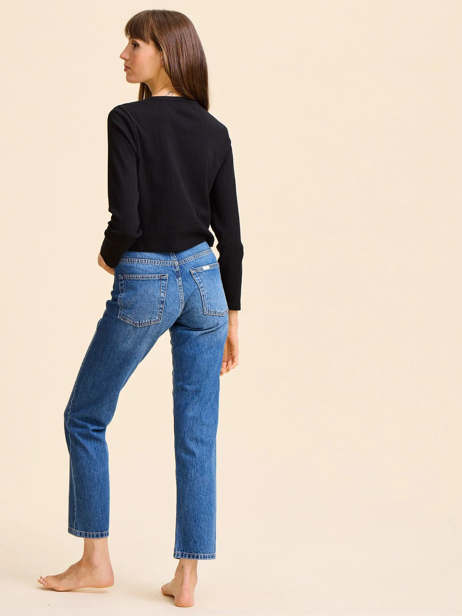 Fashionable Shirt Bibi Pointelle Cardigan in Black