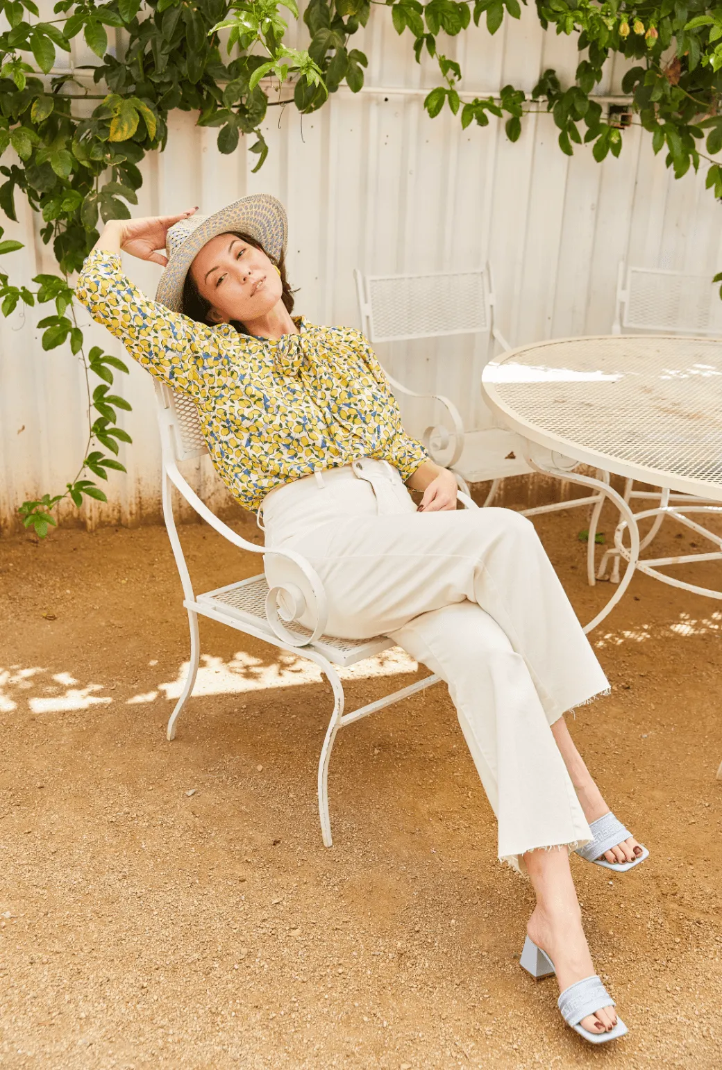 Big Bow Blouse - Limoncello Stretch Fit Top