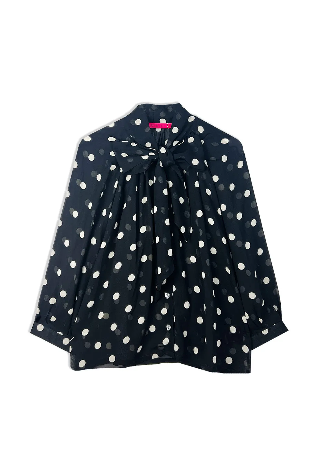 Big Bow Blouse - Polkadots Moisture wicking Versatile Wear