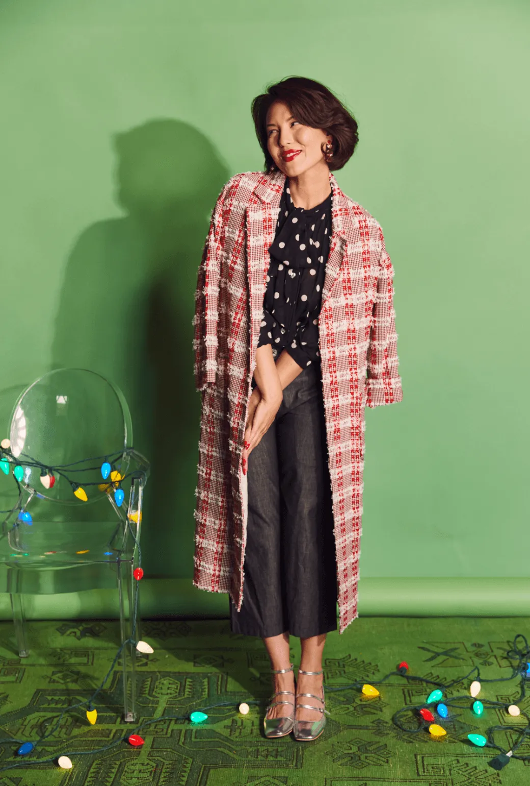 Big Bow Blouse - Polkadots High Density Weave EcoCertified Textile