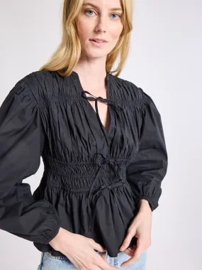 Flatlock Seams LowImpact Dye Process Ella Top in Black