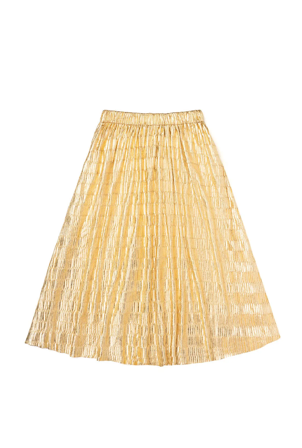 SAMPLE - Pleated Skirt - Gold TaperedLeg