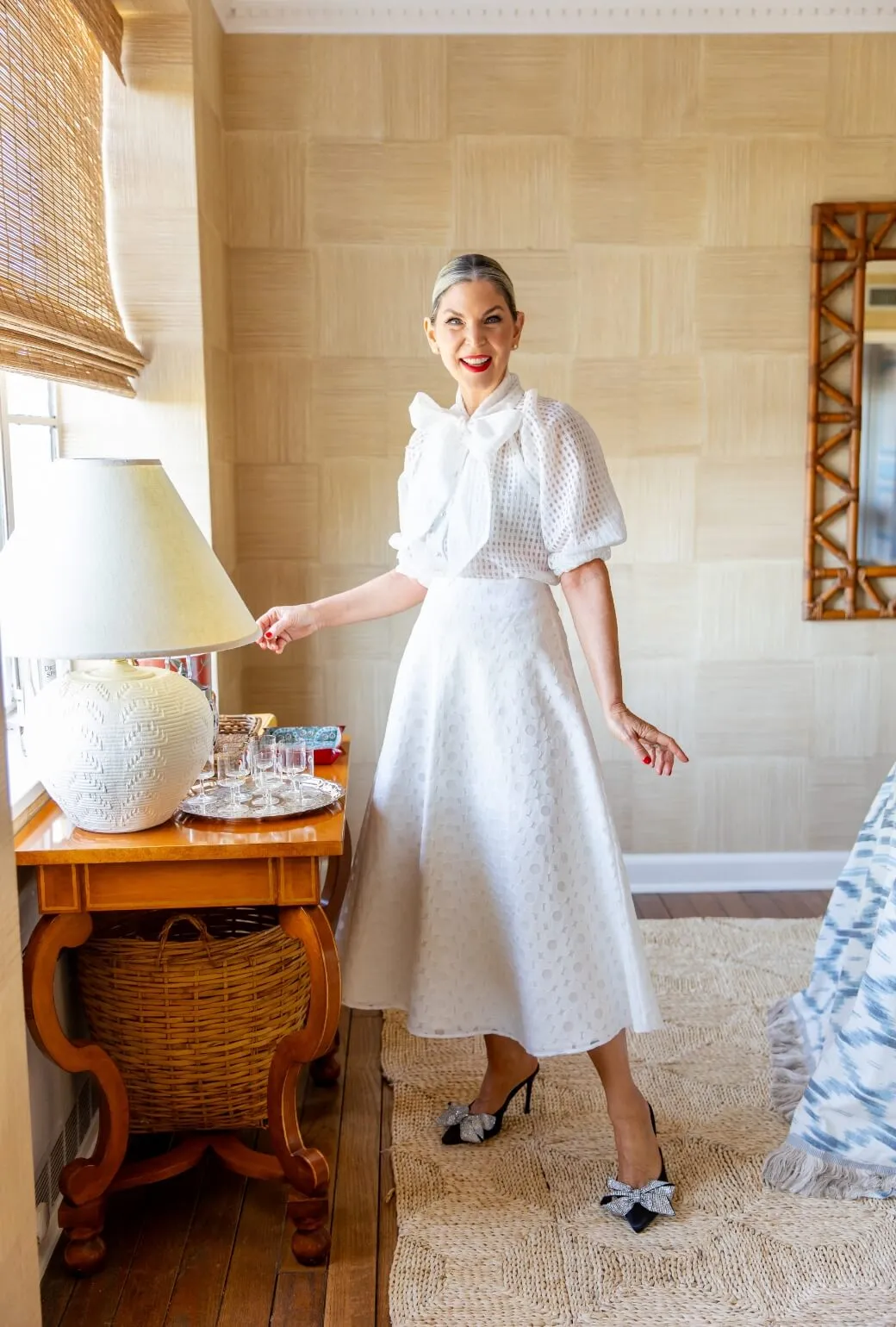 SAMPLE: Buru   Pencil & Paper Co. The Laura Skirt - Sheer Floral AbrasionGuardTape ComfortFit