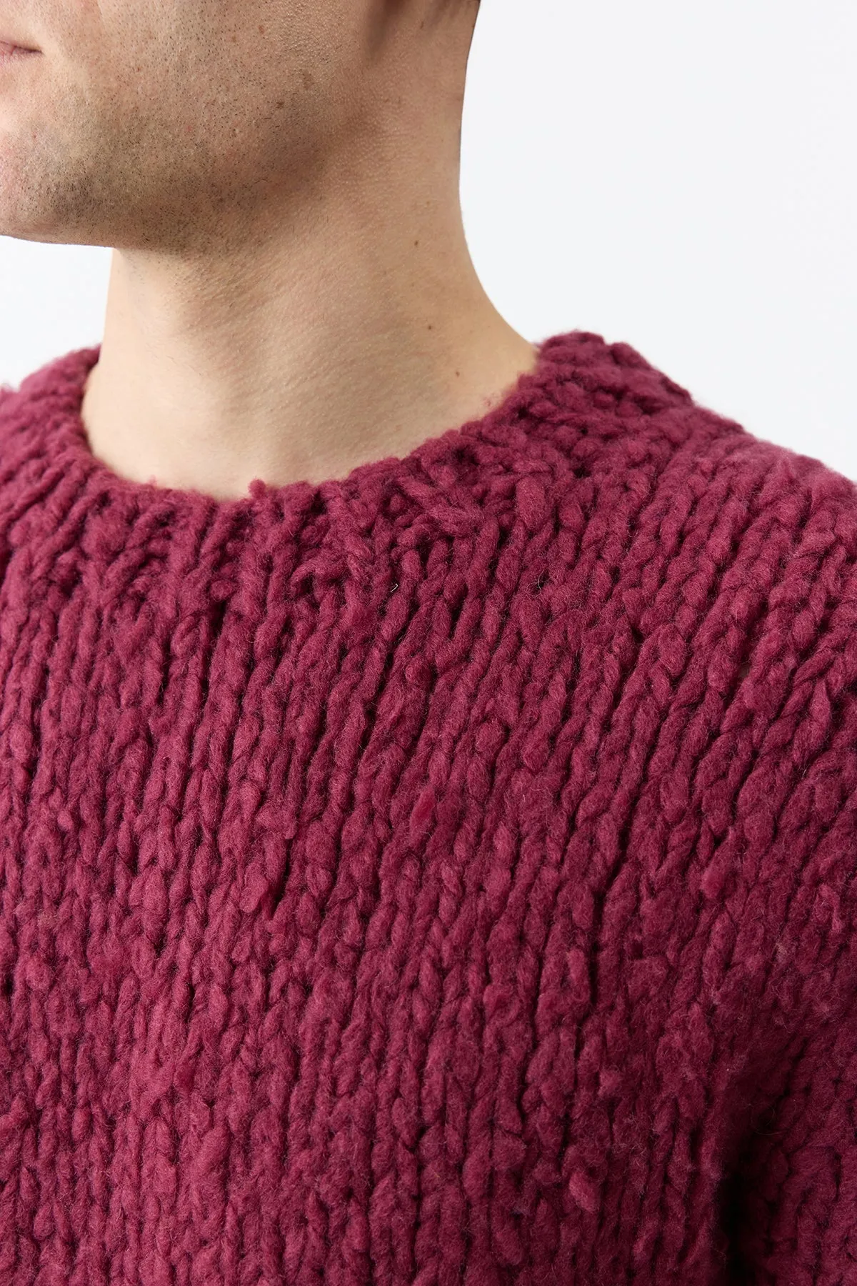 WaterRepellent Finish AthleisureCompatible Lawrence Knit Sweater in Bordeaux Welfat Cashmere