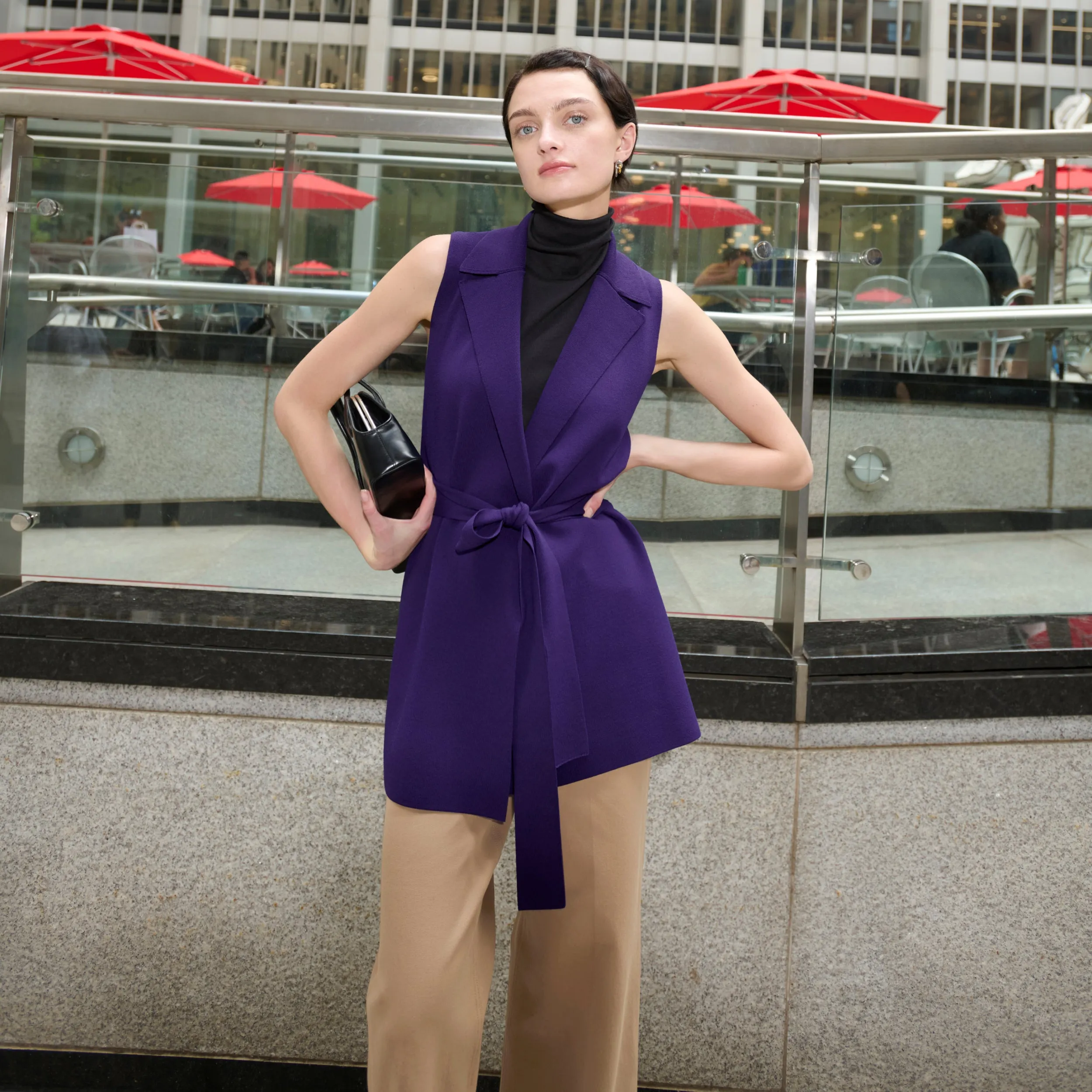 Curved Hem Anh Jardigan :: Amethyst