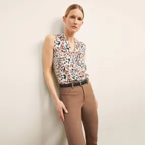 Tunic top Knit Fabric Technology Emmy Top - Pebble Crepe :: Leopard Sketch