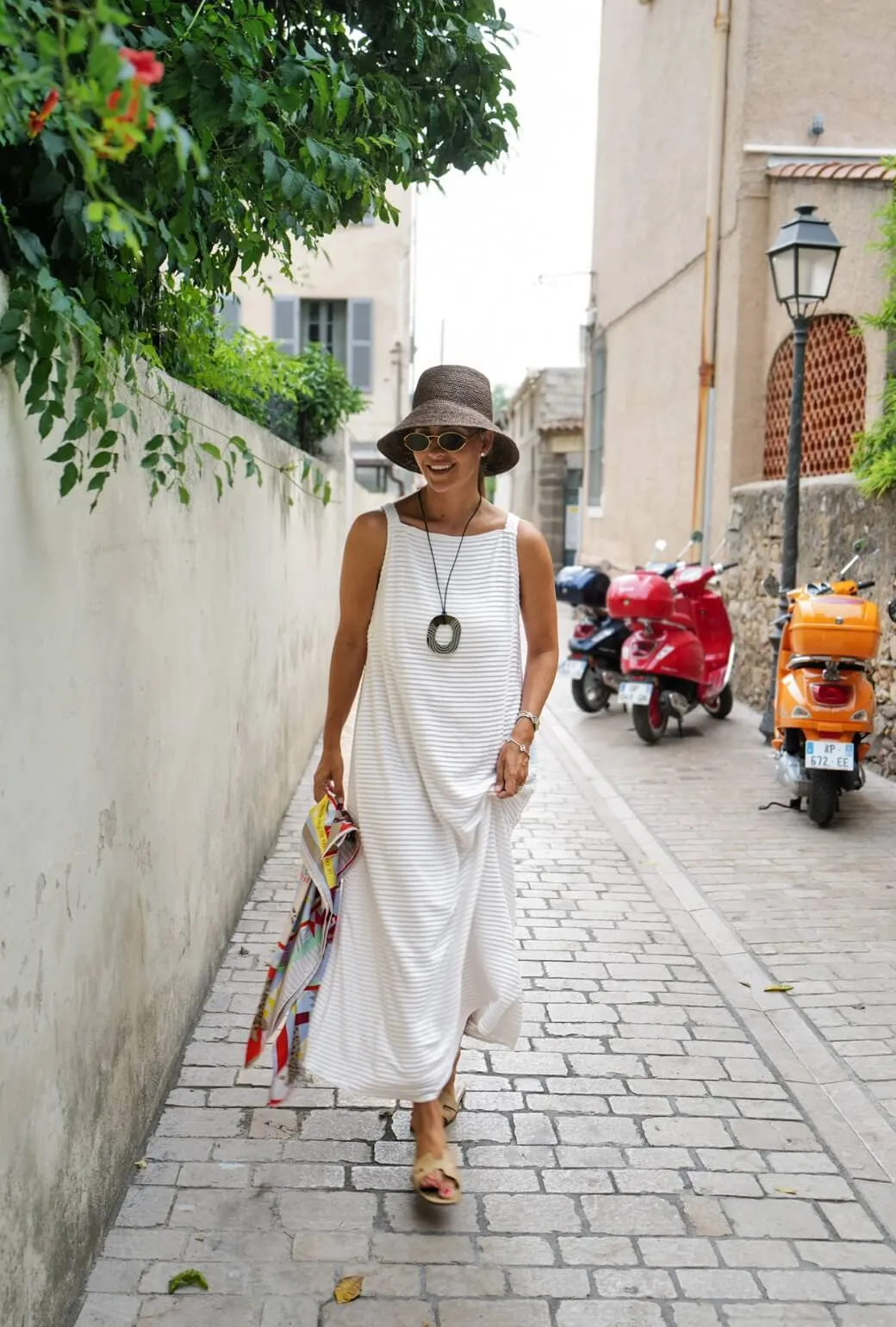 LightReflectiveTrim Buru x Megan Stokes The Megan MIDI Dress - White Pintuck Knit