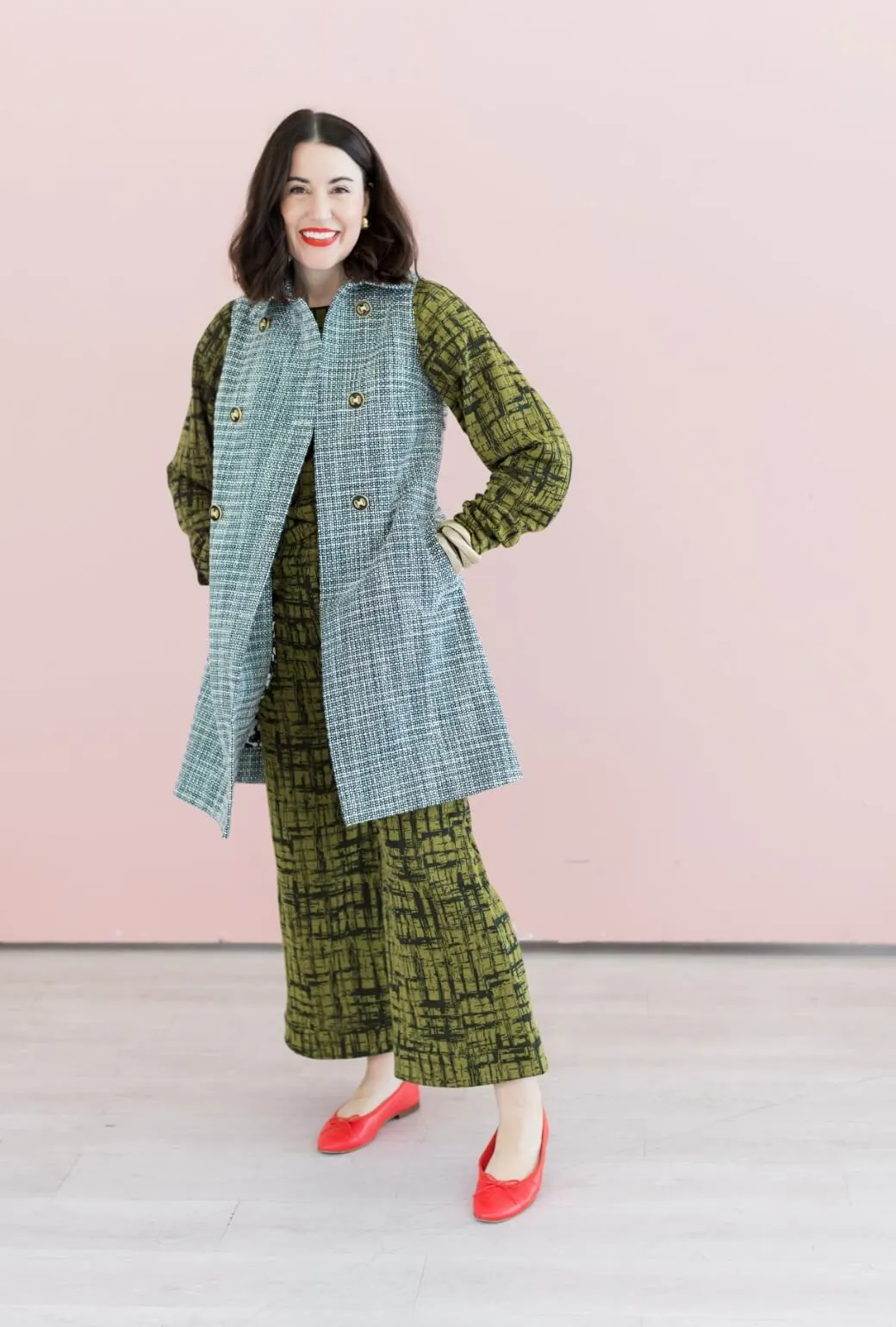 BURU x Val Everyday Pullover - Chartreuse & Black Abstract Knit HighNeckCut NoTagLabel