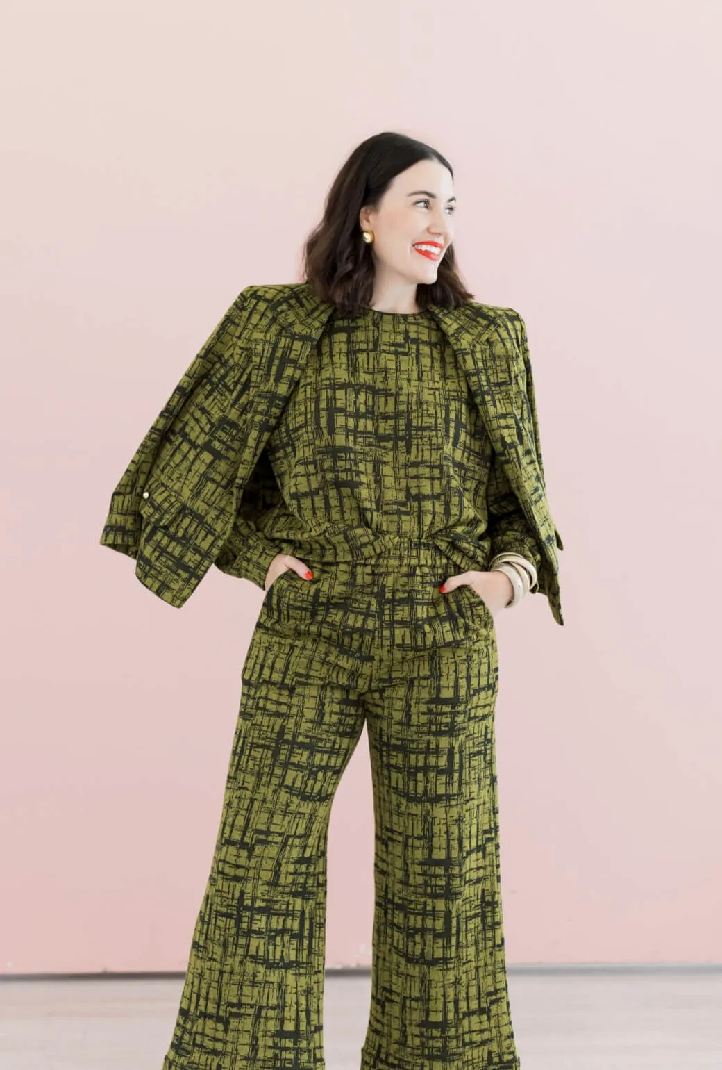 YarnBlend BURU x Val Everyday Pullover - Chartreuse & Black Abstract Knit