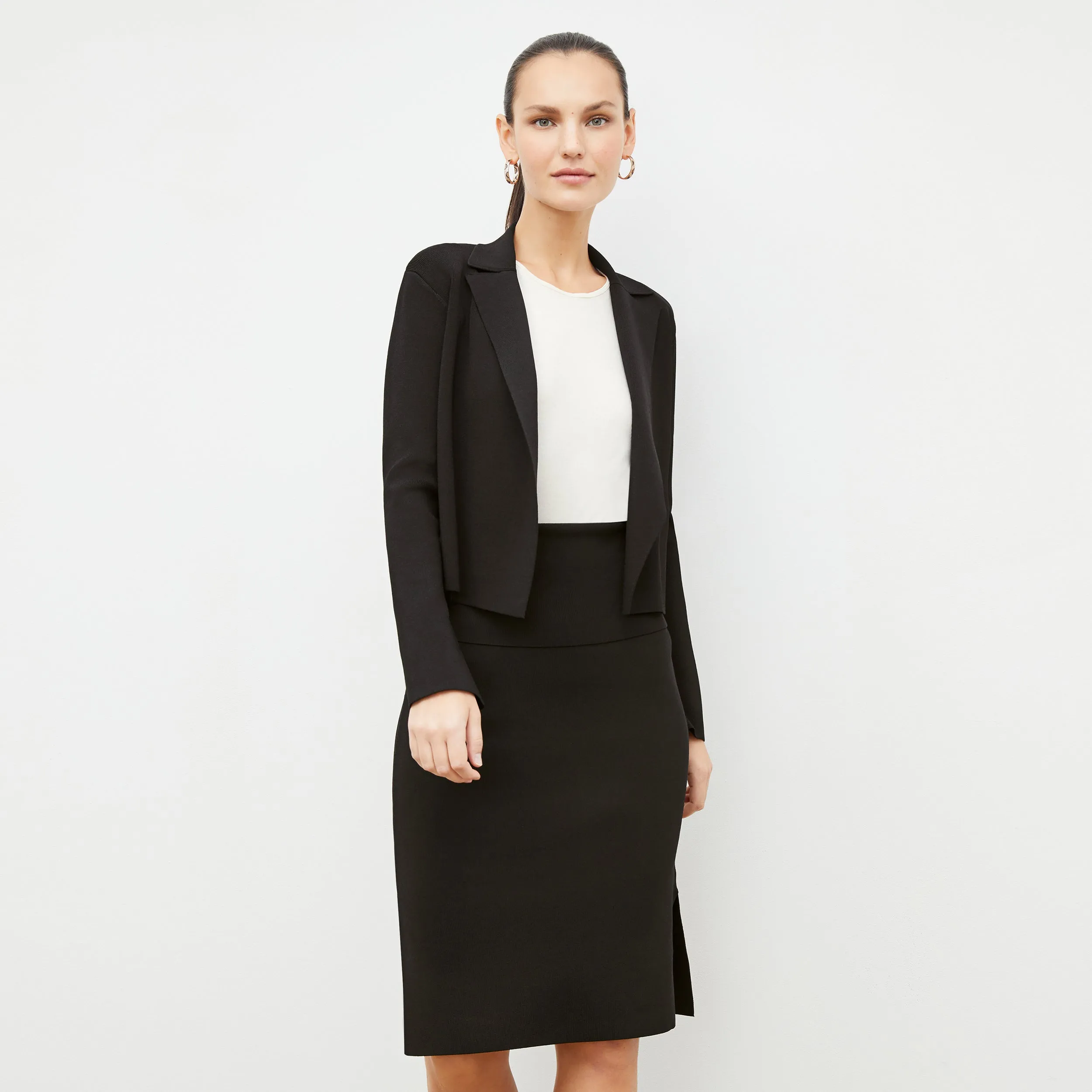 Harlem Skirt - Jardigan Knit :: Black Thermoregulating Fabric Timeless Cut