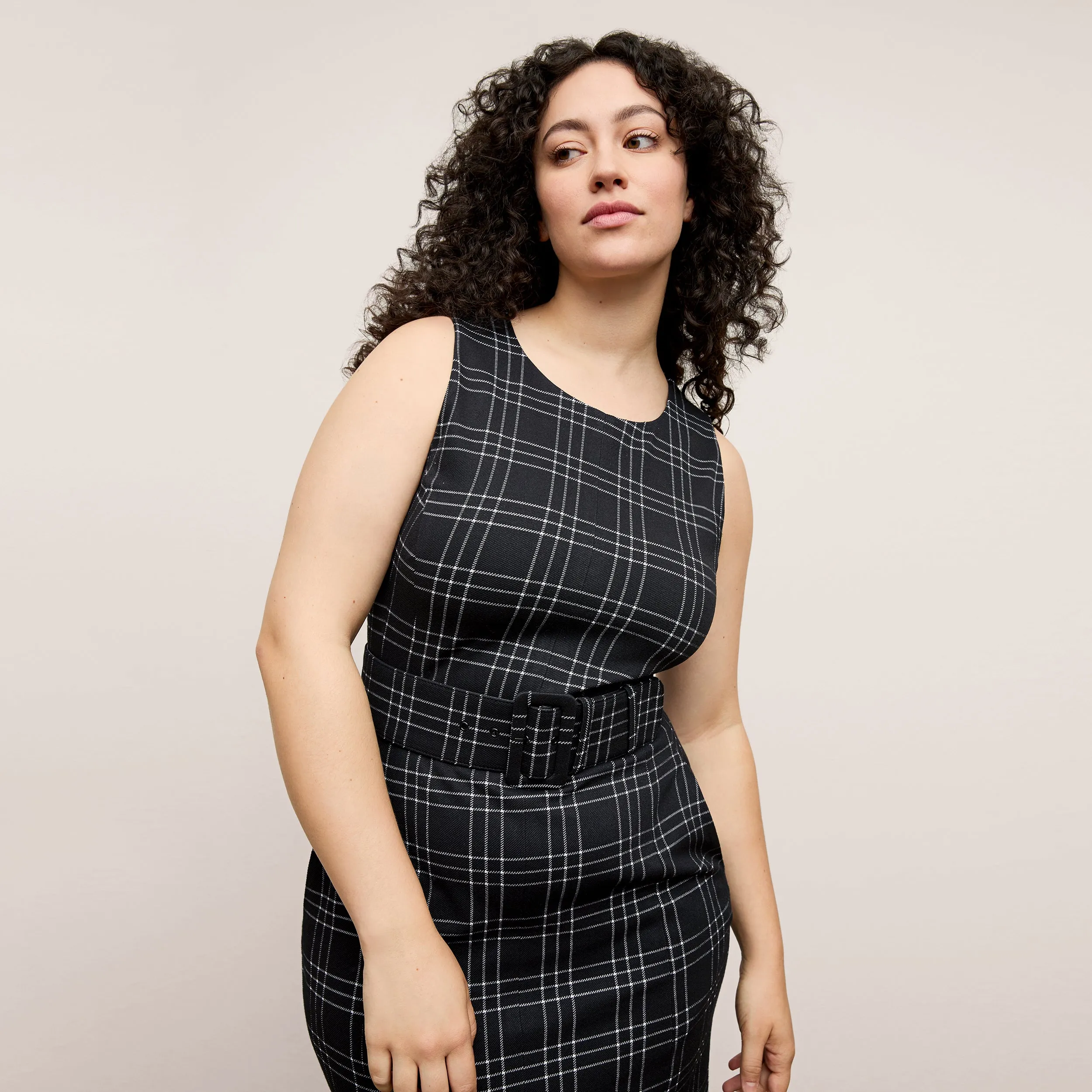 OrganicCotton Ashtin Dress - Knit Suiting :: Plaid