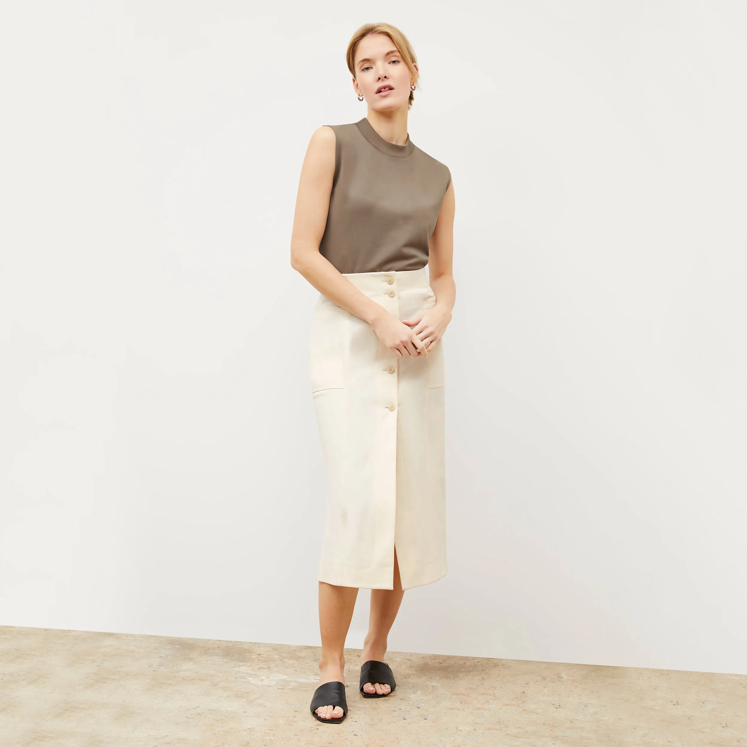 Torsion Support Structure Lane Skirt - Eco Better Than Denim :: Tusk