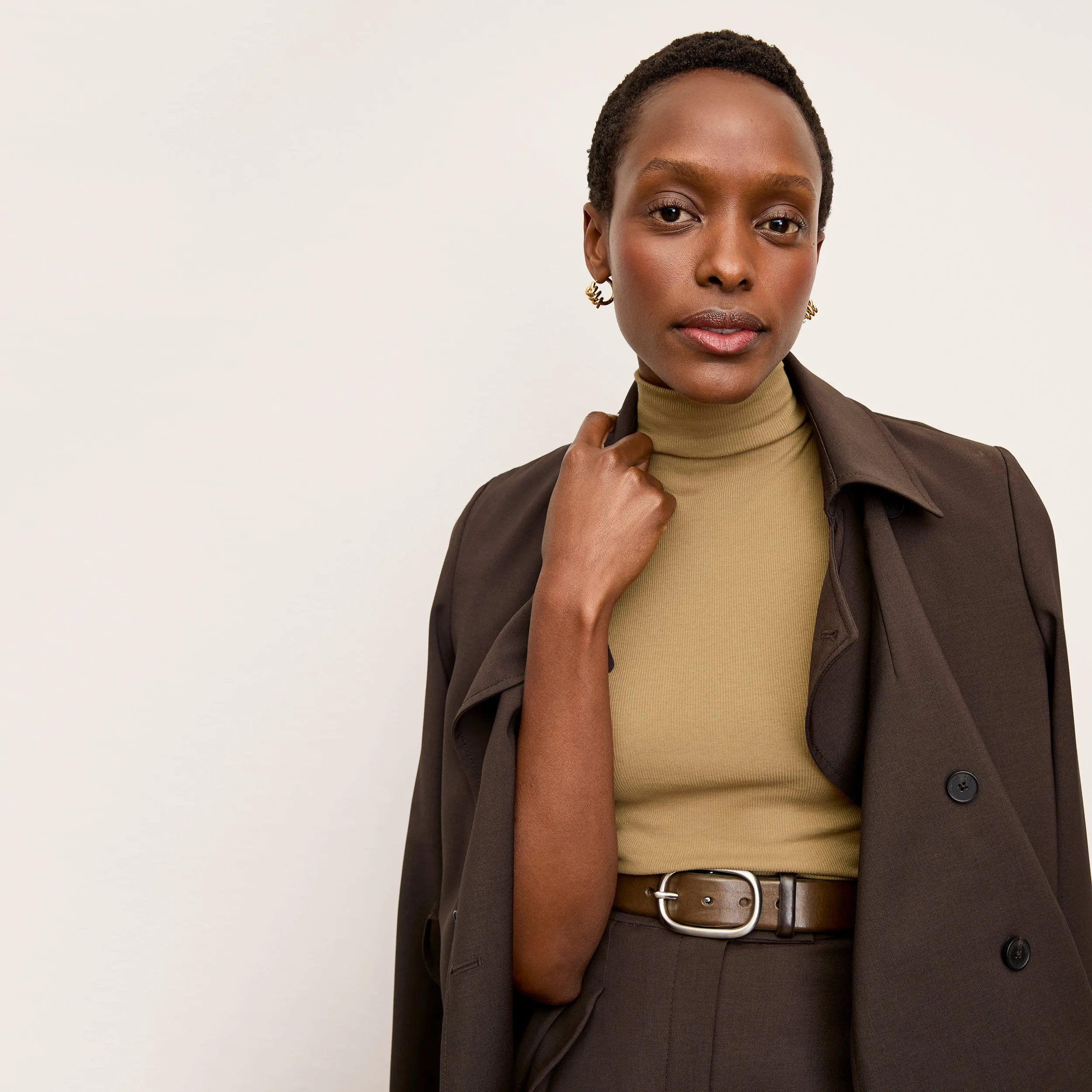 Loose Blouse Jett Tank - Organic Ribbed Pima Cotton :: Saddle