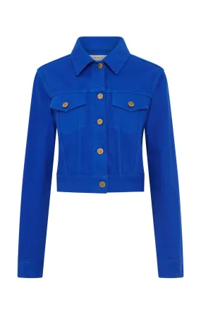 FlexibleLayeredConstruction Bronte Jacket in Cobalt Recycled Cotton Denim