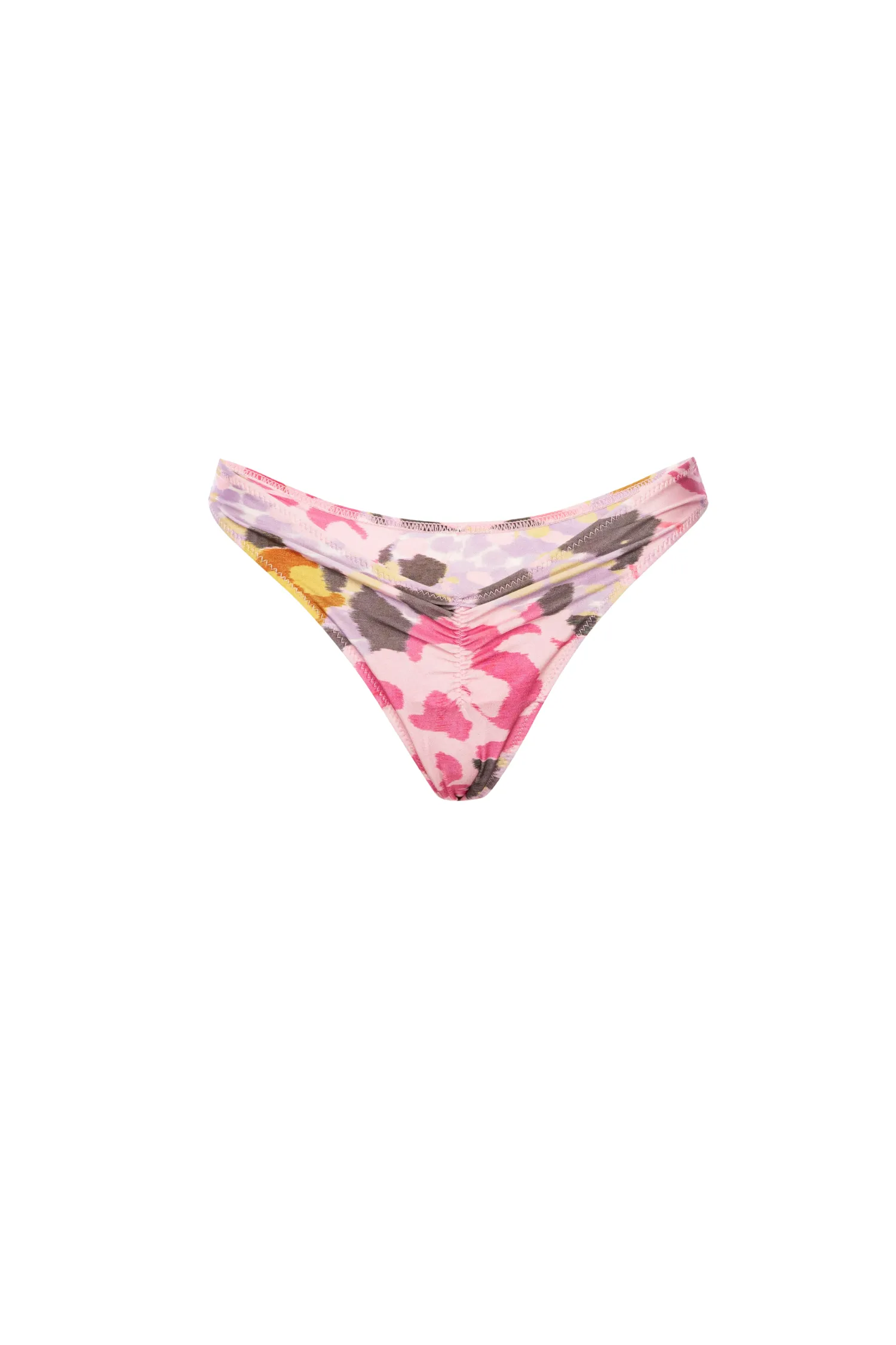 Wicking Inner Lining Abrasion Resistant Fabric BAMBI BIKINI BOTTOM - NEON FLORAL