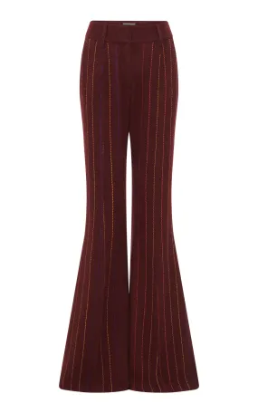 YarnDye Technique Rhein Flare Pant in Burnt Sienna Multi Wool Cashmere