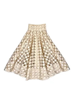 NonRestrictiveCut Buru   Pencil & Paper Co. Lucinda Skirt - Ivory Houndstooth
