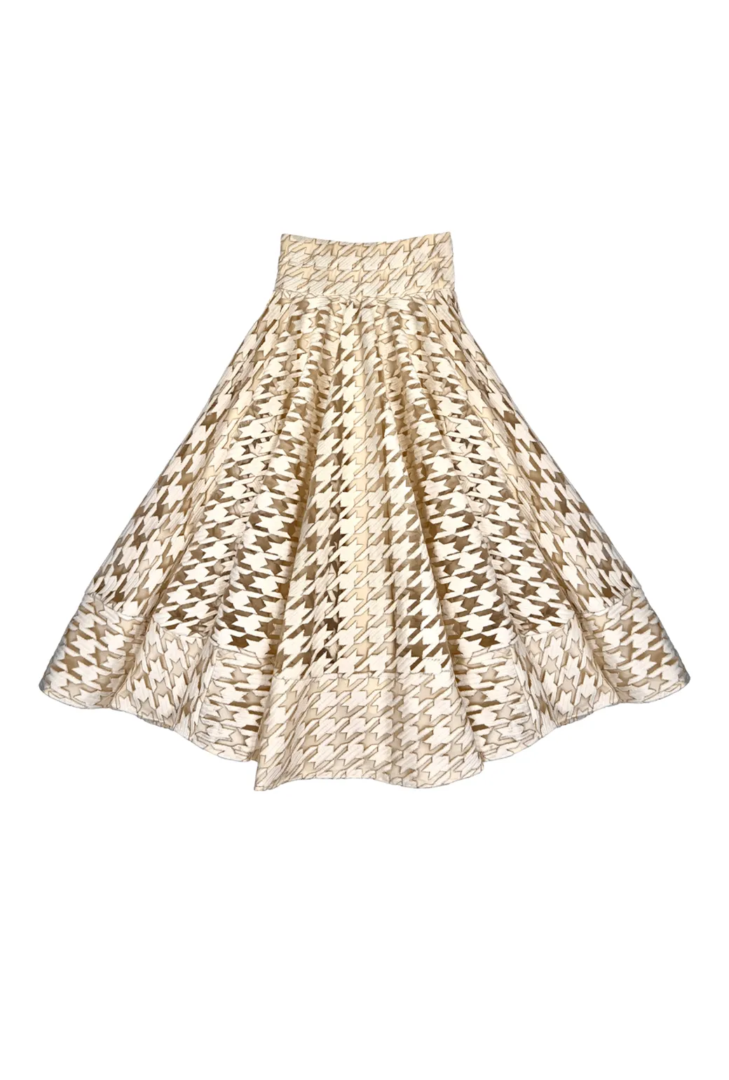 NonRestrictiveCut Buru   Pencil & Paper Co. Lucinda Skirt - Ivory Houndstooth
