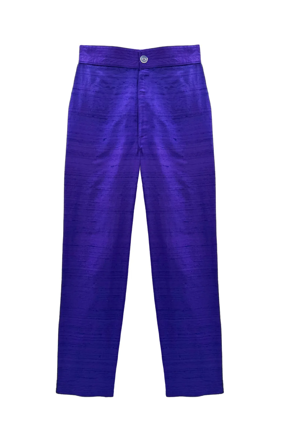 Circular Knit Technology Placket Detailing Buru x Kristin Kennedy Cropped Cigar Pant - Violet Silk