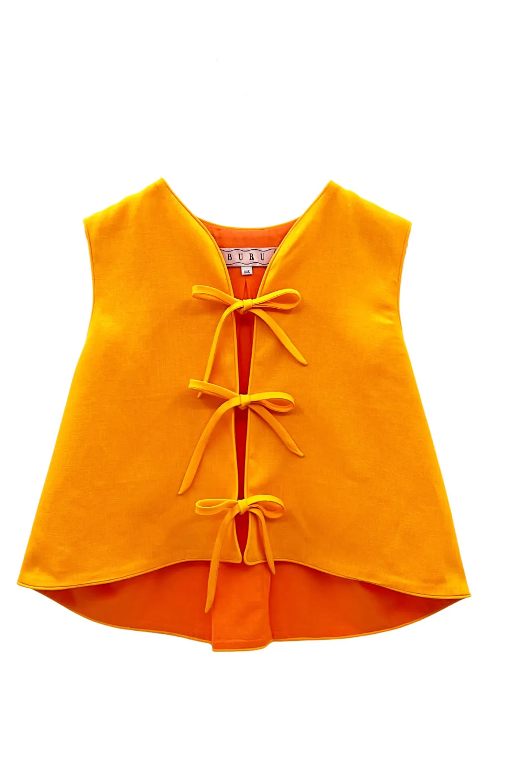 All Season Performance Weave Buru x Megan Stokes  The Fife Vest - 2.0 Orange Linen