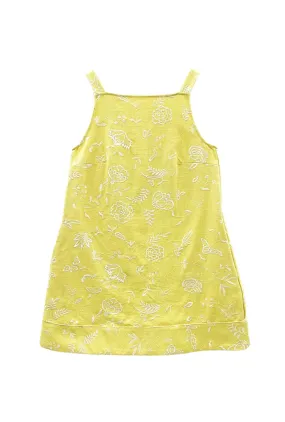 StretchComfort Airflow Mesh Insert Buru x Megan Stokes The Megan MINI Dress - Yellow Linen Embroidery