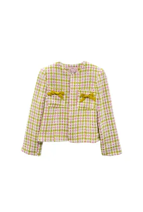 Buru x Old Soul Etiquette Bow Blazer - Spring Tweed Slim Fit Shirt