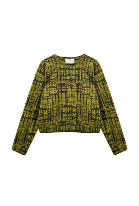 BURU x Val Everyday Pullover - Chartreuse & Black Abstract Knit QuickRelease Closure
