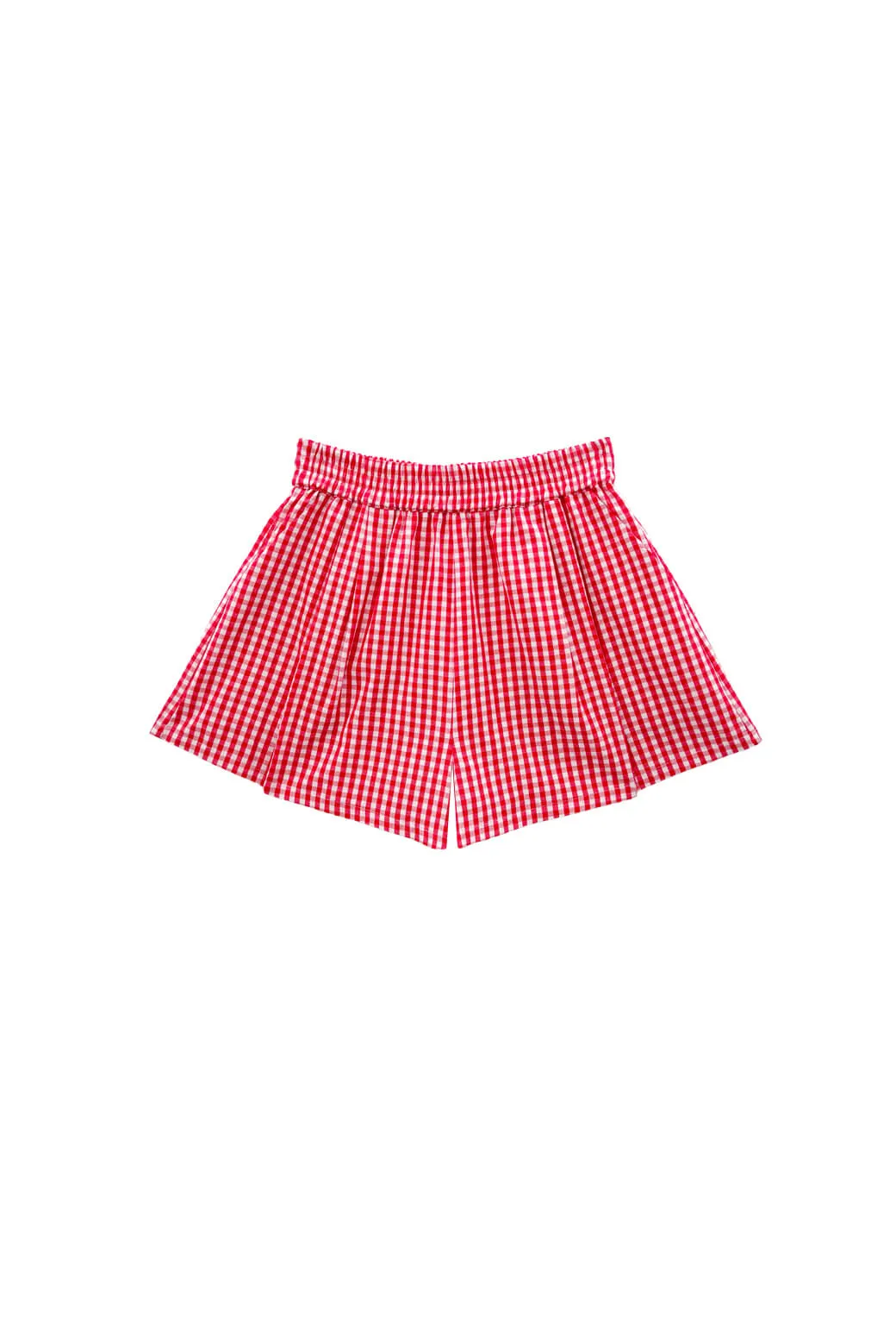 Buru x Val Everyday Shorts - Red Gingham Anti Pilling Fabric Slim Fit Shirt