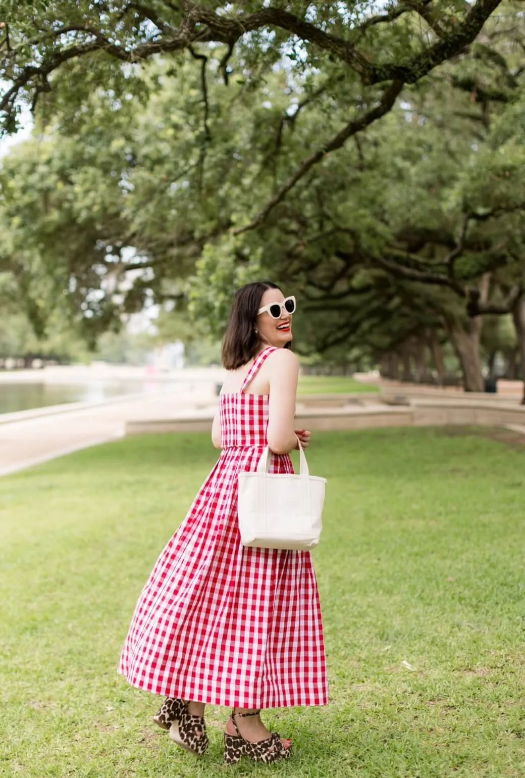 RecycledPolyesterBlend EcoCertified Buru x Val The Peplum Bustier -Red Gingham