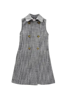 Quick Release Buckle Clean Outer Buru x Val The Val Vest - Black & White Tweed