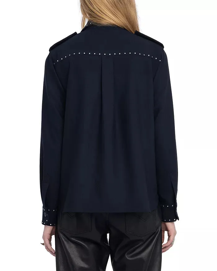 ZADIG & VOLTAIRE TASKAM TAILLEUR STRASS SHIRT FullCut Shoulder