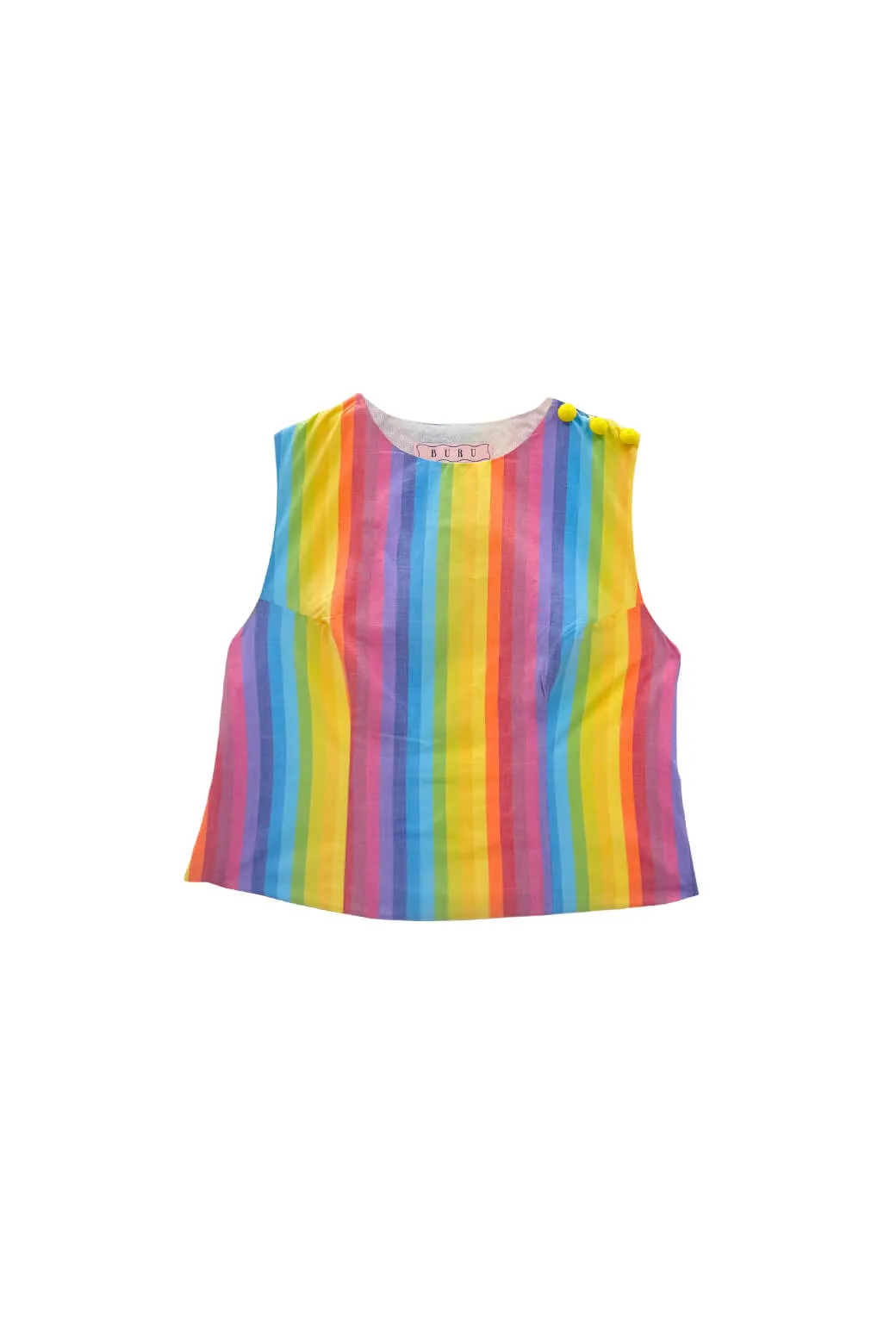 Button Box Top - Rainbow Ventilated Panel Design Lightweight Weave