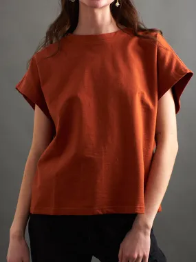 Bonded Seam Technique High Durability Material Caitlin Top - Loop Knit Clay