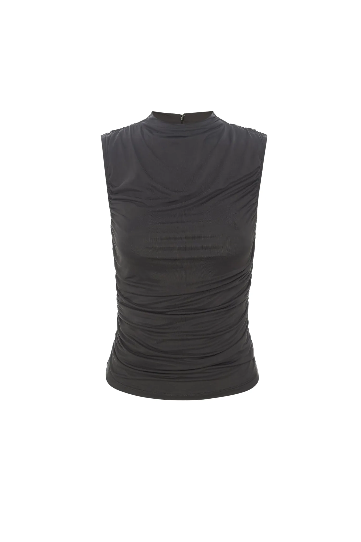 CAM TOP - SLATE VEGAN SILK Eco Friendly Dye Process