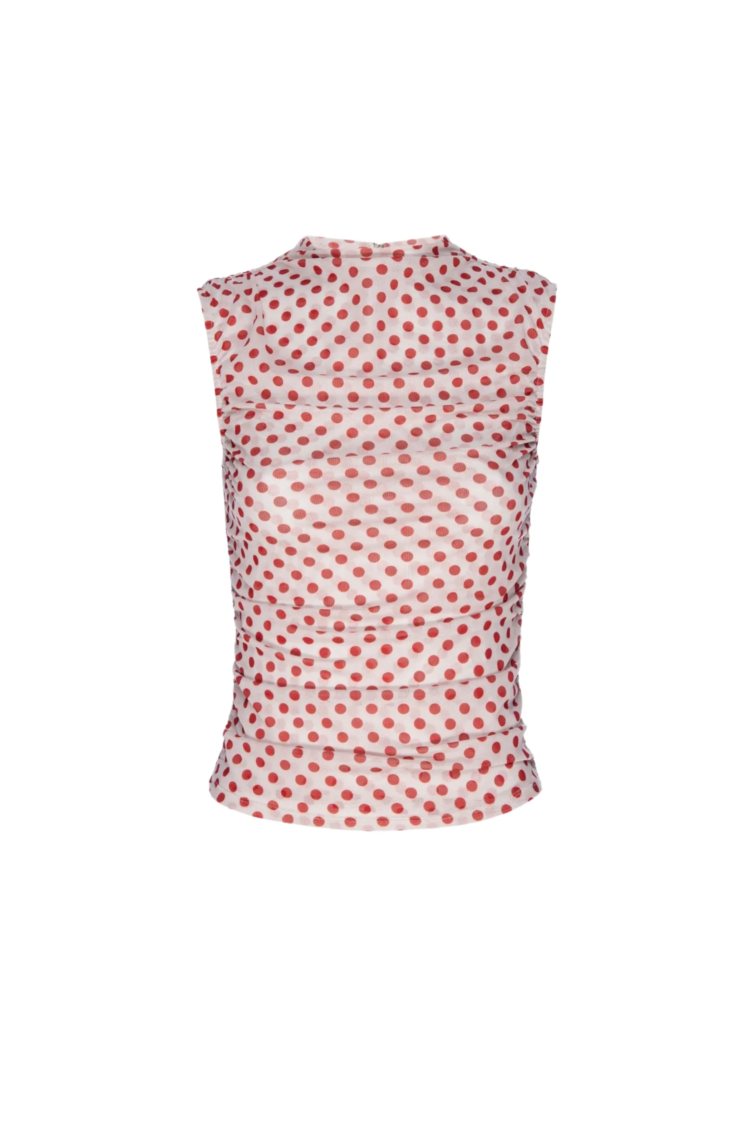 CAM TOP - WHITE POLKA DOT Ultraviolet Protection Fabric