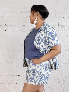 Camp Plus Size Shirt - Seashore Ikat Soft Material AllSeason Wearability