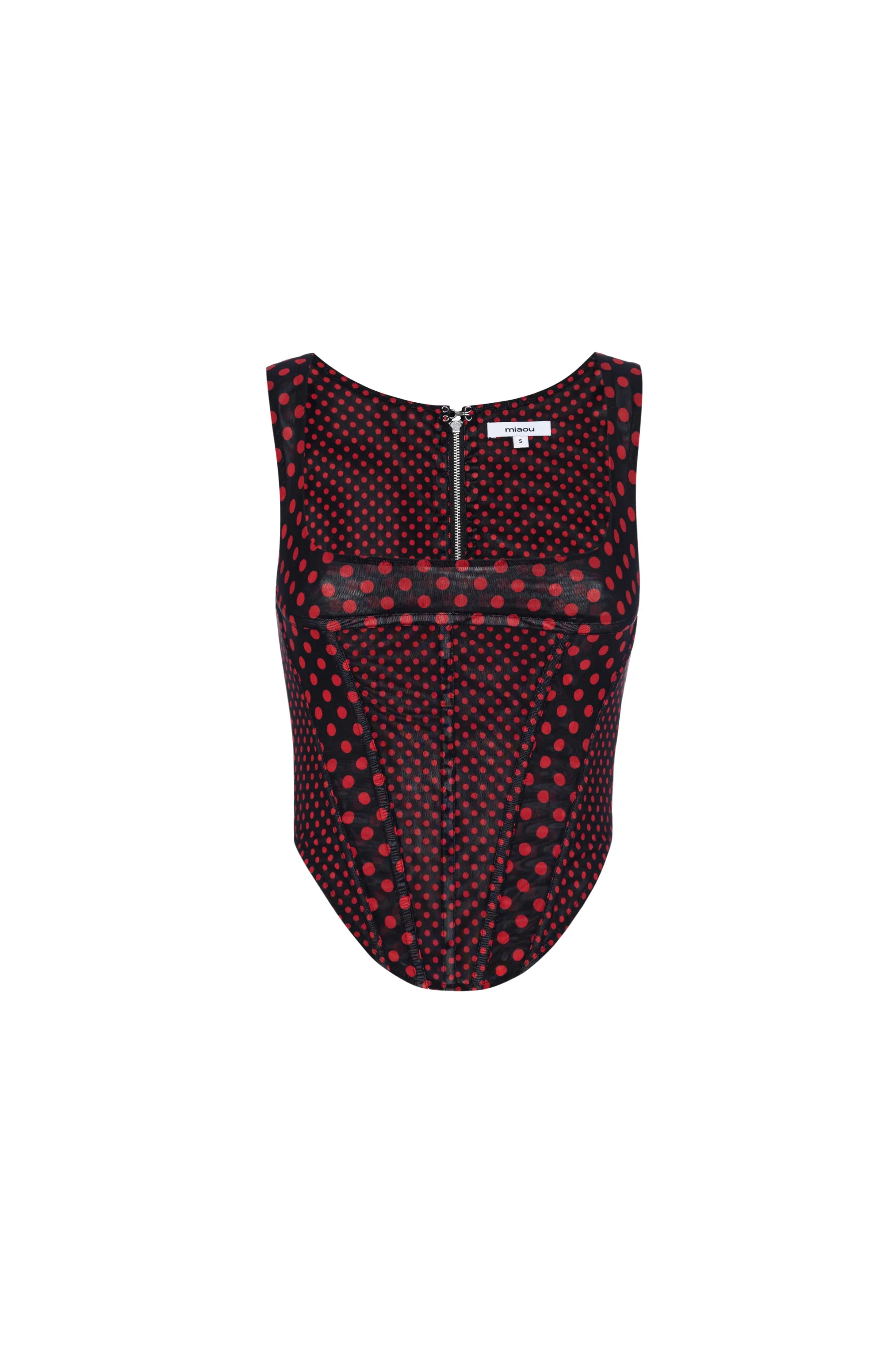 CAMPBELL CORSET - BLACK POLKA DOT Softened Edges