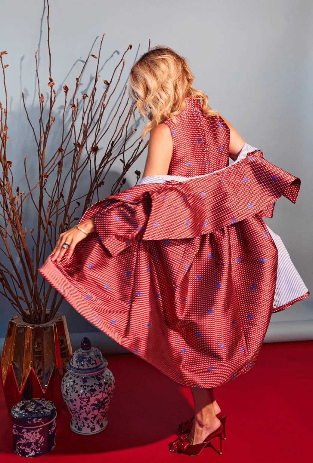 Car Coat - Gingham et Rose RibbedTrims FlexFoldPackaging