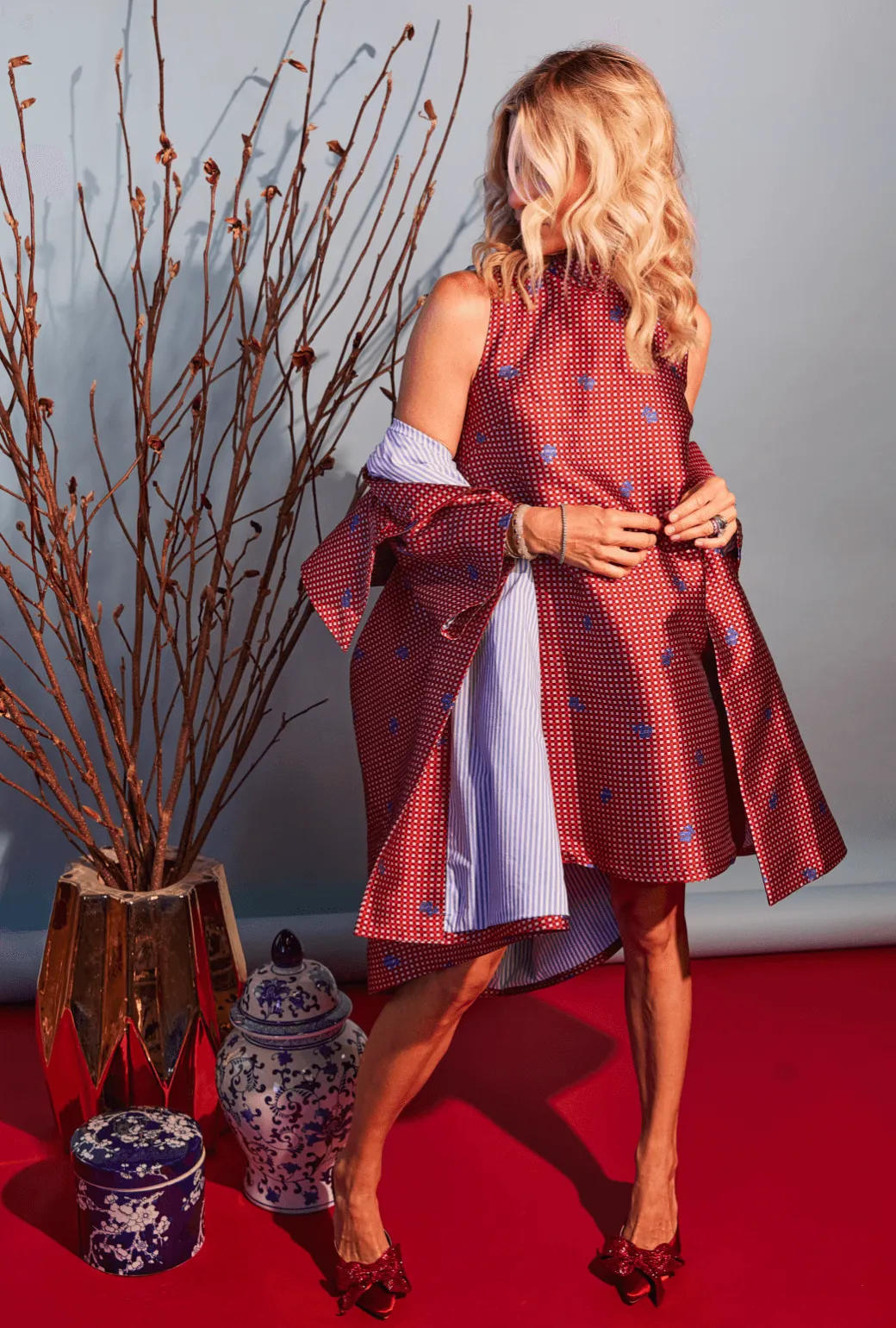 Car Coat - Gingham et Rose Snag Free Surface