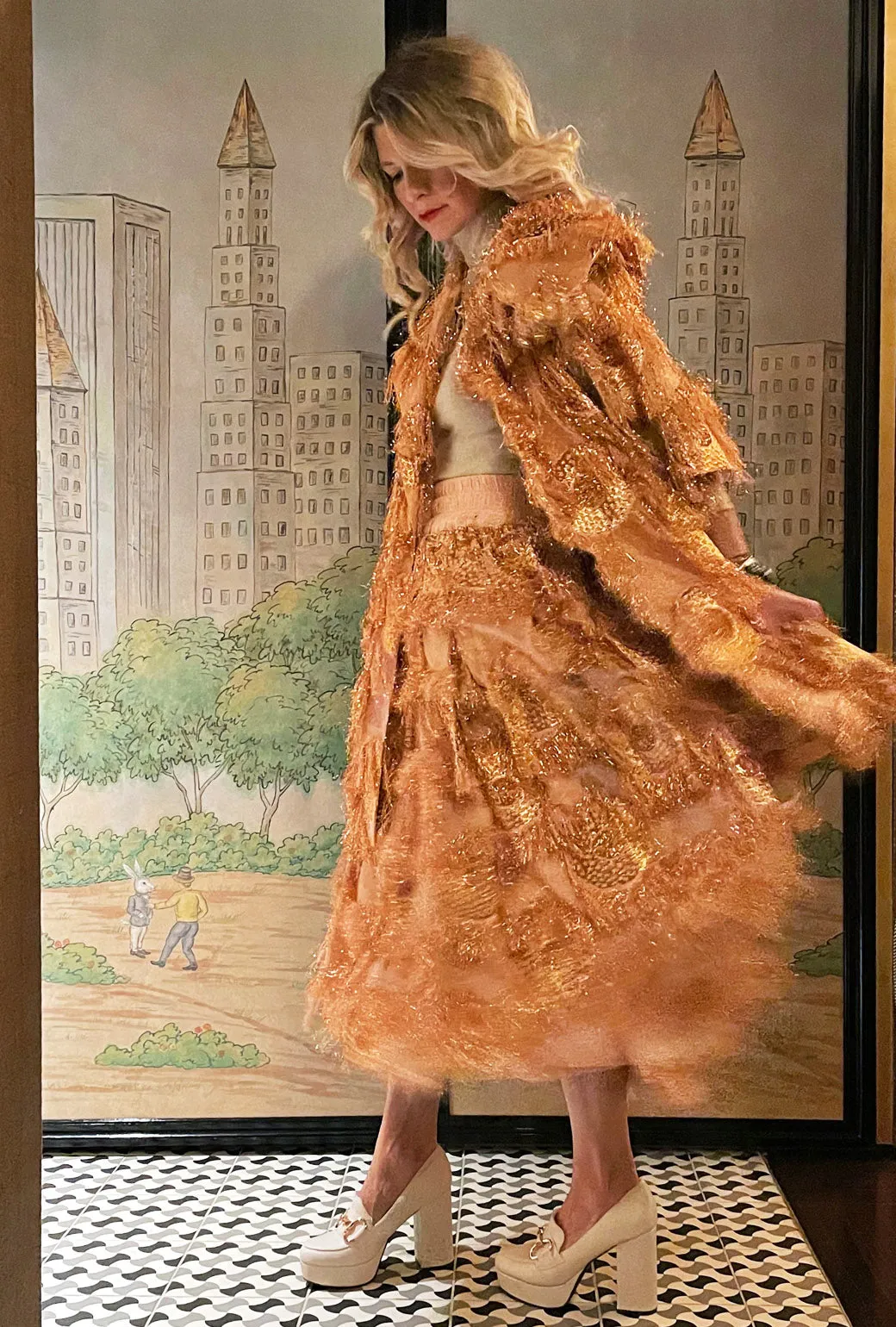 OdorResistantTreatment Car Coat - Rose Gold Eyelash